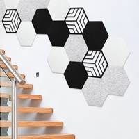 12-Pack Hexagon Felt Acoustic Wall Panels in Combo 1