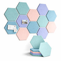12-Pack Hexagon Felt Acoustic Wall Panels in Combo 2